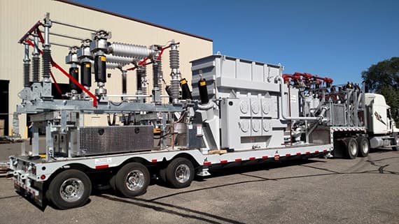 truck with mobile substation
